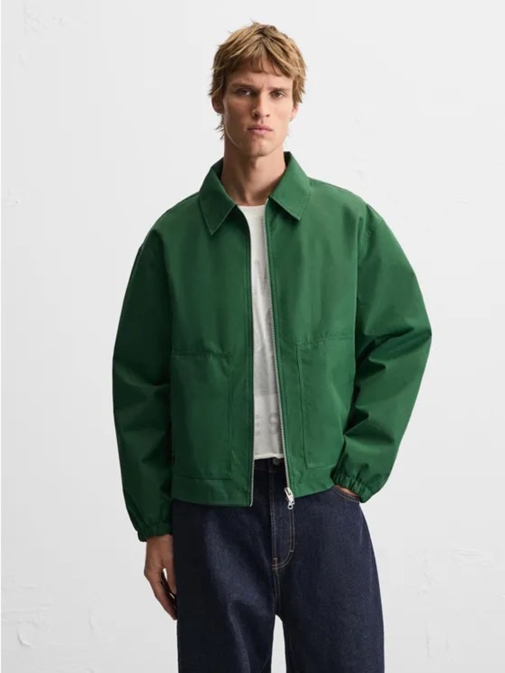 Men's Kelly Green Zip-Front Jacket